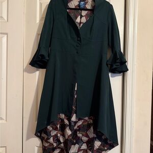 Harry Potter Victorian gothic steampunk high low overcoat ruffle sleeves
